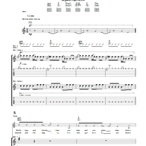 Editors Escape The Nest Musik Noten - Guitar Tab - 38217-0
