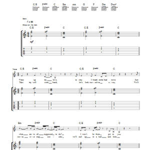 Editors Well Worn Hand Musik Noten - Guitar Tab - 38214-0