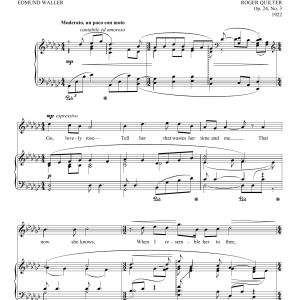 Edmund Waller Go, Lovely Rose (Quilter) Musik Noten - Piano & Vocal - 173272-0