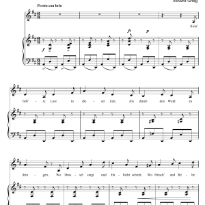 Edvard Grieg Hunting Song (Jagerlied) Musik Noten - Piano & Vocal - 47359-0