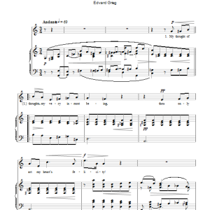 Edvard Grieg I Love Thee (Ich Liebe Dich) Musik Noten - Piano & Vocal - 112328-0