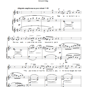 Edvard Grieg The Princess (Die Prinzessin) Musik Noten - Piano & Vocal - 112316-0