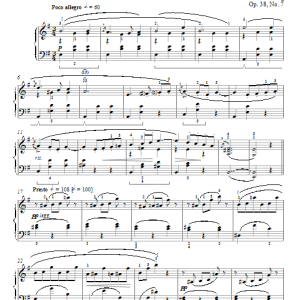 Edvard Grieg Waltz (Vals), Op. 38, No. 7 Musik Noten - Piano Solo - 95367-0