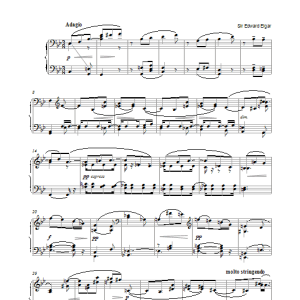 Edward Elgar Adagio From The Cello Concerto Opus 85 Musik Noten - Piano Solo - 37865-0
