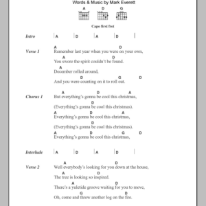 Eels Everything's Gonna Be Cool This Christmas Musik Noten - Guitar Chords/Lyrics - 102282-0