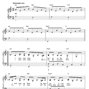 Eels I Need Some Sleep Musik Noten - Easy Piano - 29713-0