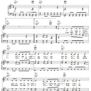 Elastica Stutter Musik Noten - Piano, Vocal & Guitar Chords - 16744-0