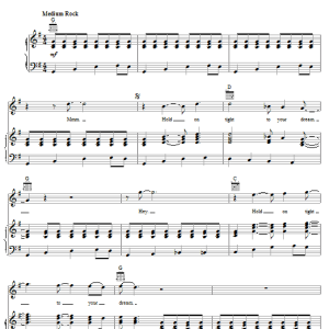 Electric Light Orchestra Hold On Tight Musik Noten - Piano, Vocal & Guitar Chords - 62992-0