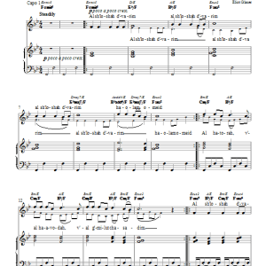 Eliot Glaser Al Sh'loshah D'varim Musik Noten - Piano, Vocal & Guitar Chords - 66422-0
