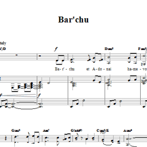 Eliot Glaser Bar'chu Musik Noten - Piano, Vocal & Guitar Chords - 66376-0
