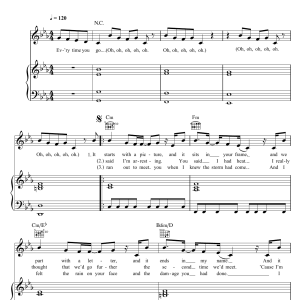 Ellie Goulding Every Time You Go Musik Noten - Piano, Vocal & Guitar Chords - 101216-0