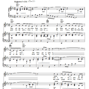 Elmer Bernstein Hud Musik Noten - Piano, Vocal & Guitar Chords - 77435-0