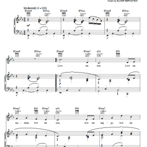 Elmer Bernstein Love Me True Musik Noten - Piano, Vocal & Guitar Chords - 77447-0