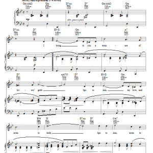 Elmer Bernstein The Buccaneer - Love Song Musik Noten - Piano, Vocal & Guitar Chords - 77444-0