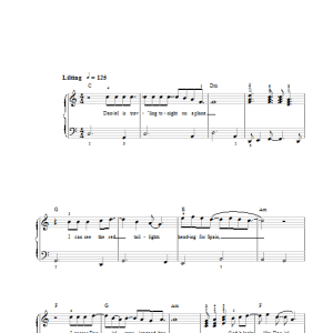 Elton John Daniel (Chorus Only) Musik Noten - Easy Piano - 38505-0