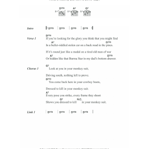 Elton John Monkey Suit Musik Noten - Guitar Chords/Lyrics - 111653-0