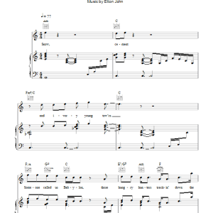 Elton John Tower Of Babel Musik Noten - Piano, Vocal & Guitar Chords - 103518-0