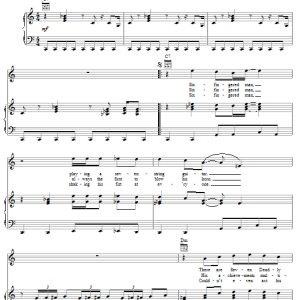 Elvis Costello & Allen Toussaint Six-Fingered Man Musik Noten - Piano, Vocal & Guitar Chords - 57210-0