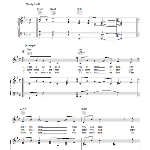 Elvis Costello & Burt Bacharach My Thief Musik Noten - Piano, Vocal & Guitar Chords - 40410-0