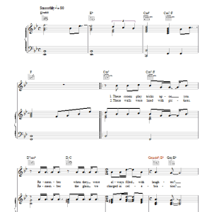 Elvis Costello & Burt Bacharach This House Is Empty Now Musik Noten - Piano, Vocal & Guitar Chords - 40402-0