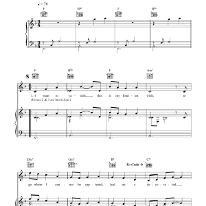 Elvis Costello I Want To Vanish Musik Noten - Piano, Vocal & Guitar Chords - 37986-0
