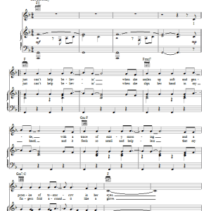 Elvis Presley I Just Can't Help Believin' Musik Noten - Piano, Vocal & Guitar Chords - 54727-0