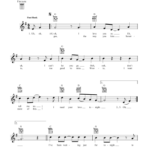 Elvis Presley I Need Your Love Tonight Musik Noten - Piano & Vocal - 158475-0