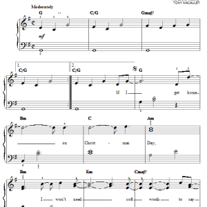 Elvis Presley If I Get Home On Christmas Day Musik Noten - Piano, Vocal & Guitar Chords - 122098-0
