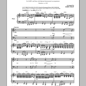 Elvis Presley Slow Dancing for Two (Arr. Kirby Shaw) Musik Noten - SATB Choir - 155793-0
