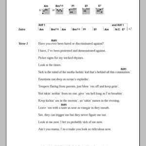 Eminem Cleanin' Out My Closet Musik Noten - Guitar Chords/Lyrics - 101325-0