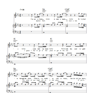 Eminem Not Afraid Musik Noten - Piano, Vocal & Guitar Chords - 103153-0