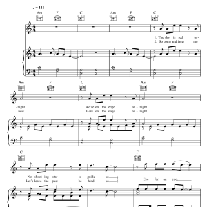 Emmelie de Forest Only Teardrops Musik Noten - Piano, Vocal & Guitar Chords - 115787-0