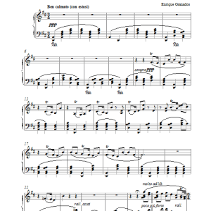 Enrique Granados Danza Lenta Op37 No1 Musik Noten - Piano Solo - 17939-0