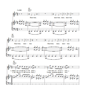 Enrique Iglesias featuring Nicole Scherzinger Heartbeat Musik Noten - Piano, Vocal & Guitar Chords - 104791-0