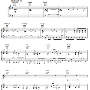 Enrique Iglesias One Night Stand Musik Noten - Piano, Vocal & Guitar Chords - 19750-0