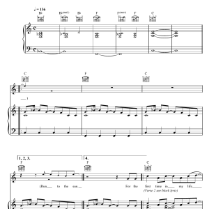 Erasure Run To The Sun Musik Noten - Piano, Vocal & Guitar Chords - 102800-0