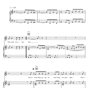 Erasure Who Needs Love Like That Musik Noten - Piano, Vocal & Guitar Chords - 102789-0