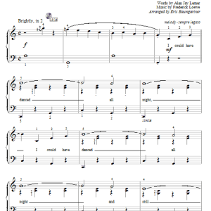 Eric Baumgartner I Could Have Danced All Night Musik Noten - Educational Piano - 54298-0