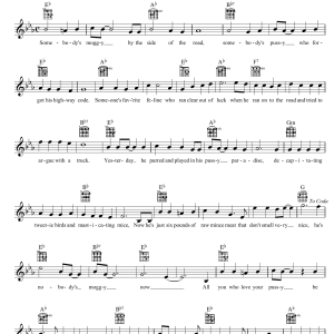 Eric Bogle He's Nobody's Moggy Now Musik Noten - Lead Sheet / Fake Book - 39309-0