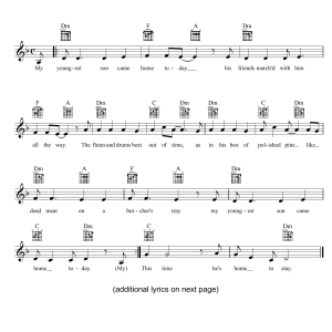 Eric Bogle My Youngest Son Musik Noten - Lead Sheet / Fake Book - 39463-0