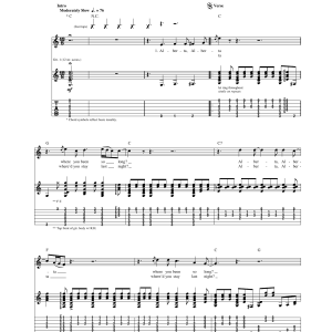 Eric Clapton Alberta Musik Noten - Guitar Tab - 68808-0