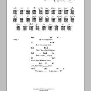 Eric Clapton Hard Times Musik Noten - Guitar Chords/Lyrics - 79465-0