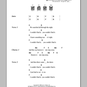 Eric Clapton Heaven Is One Step Away Musik Noten - Guitar Chords/Lyrics - 79467-0