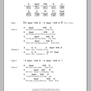 Eric Clapton Mainline Florida Musik Noten - Guitar Chords/Lyrics - 108565-0
