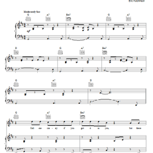 Eric Hutchinson All Over Now Musik Noten - Piano, Vocal & Guitar Chords - 72697-0