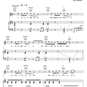 Eric Hutchinson OK, It's Alright With Me Musik Noten - Piano, Vocal & Guitar Chords - 67764-0