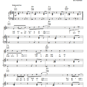 Eric Hutchinson Outside Villanova Musik Noten - Piano, Vocal & Guitar Chords - 72692-0