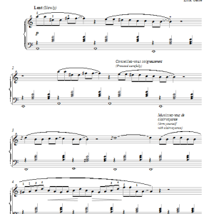 Erik Satie Gnossienne No. 3 Musik Noten - Piano Solo - 86960-0