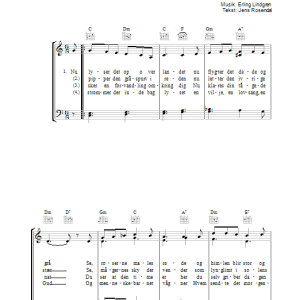 Erling Lindgren Nu Lyser Det Op Over Landet Musik Noten - Piano, Vocal & Guitar Chords - 34153-0