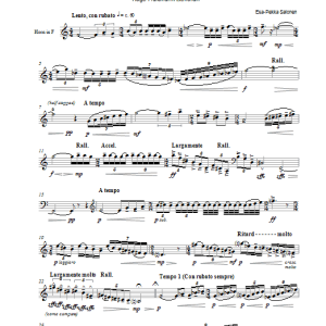 Esa-Pekka Salonen Concert Etude For Solo Horn In F Musik Noten - Piano, Vocal & Guitar Chords - 37442-0